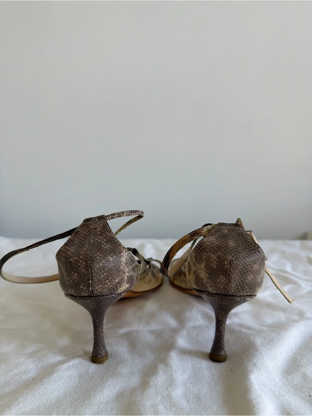 Jimmy Choo Heeled Sandals Snake Skin Size 35